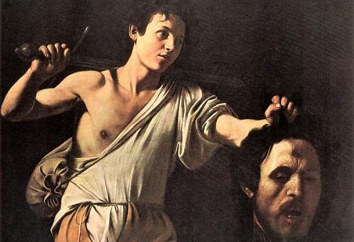 De cabeza con las estaciones CaravaggioDavidGoliathVienna